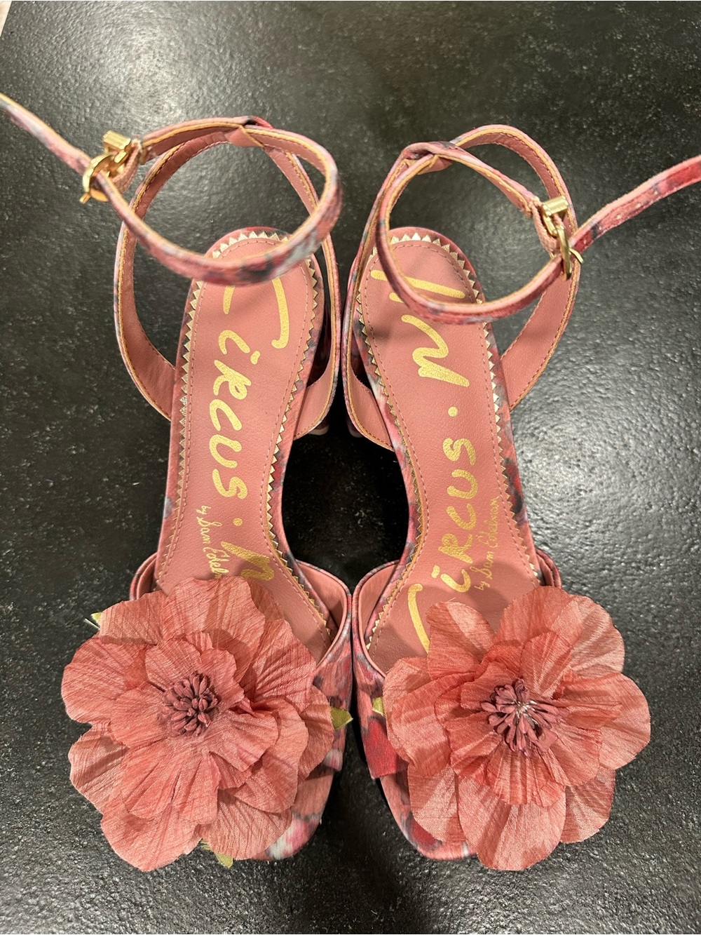 Sam Edelman Circus Aria Floral Block Heel Sandals - Picture 2 of 7